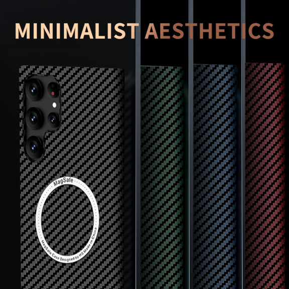 For Samsung Galaxy S23 Ultra 5G Carbon Fiber Texture MagSafe Magnetic Phone Case(Black) - free shipping - PMC TechLife - Order now!