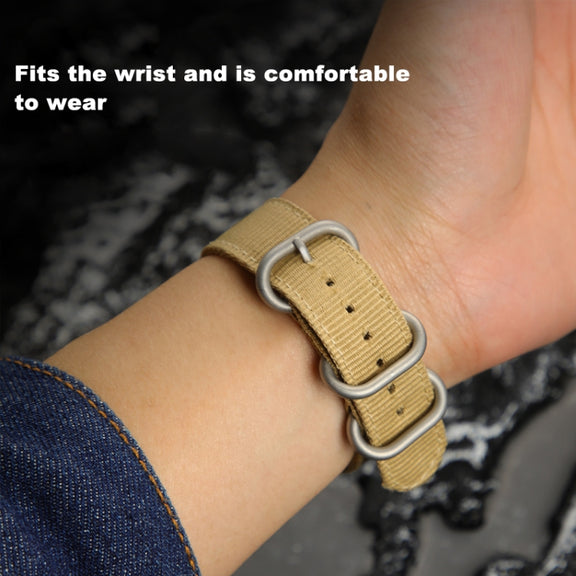 For Google Pixel Watch Woven Nylon Steel Buckle Watch Band(Black+Silver)