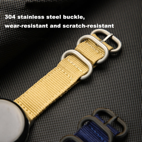 For Google Pixel Watch Woven Nylon Steel Buckle Watch Band(Black+Silver)
