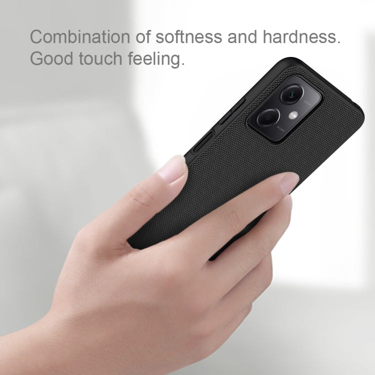 For Xiaomi Redmi Note 12 China NILLKIN Shockproof TPU + PC Textured Phone Case(Black) - Xiaomi Cases by NILLKIN | Online Shopping South Africa | PMC TechLife | Buy Now Pay Later Mobicred