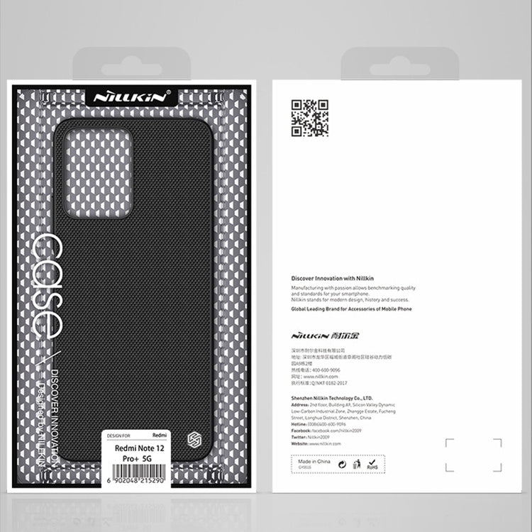 For Xiaomi Redmi Note 12 China NILLKIN Shockproof TPU + PC Textured Phone Case(Black) - Xiaomi Cases by NILLKIN | Online Shopping South Africa | PMC TechLife | Buy Now Pay Later Mobicred