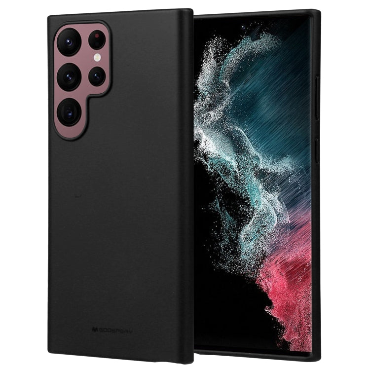 For Samsung Galaxy S23 Ultra 5G GOOSPERY SOFT FEELING Liquid TPU Soft Case(Black) - free shipping - PMC Jewellery - Order now!