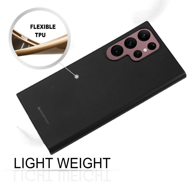 For Samsung Galaxy S23 Ultra 5G GOOSPERY SOFT FEELING Liquid TPU Soft Case(Black) - free shipping - PMC Jewellery - Order now!