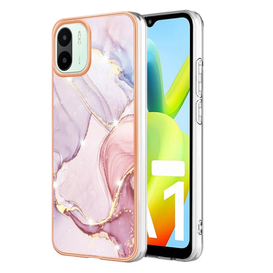 For Xiaomi Redmi A1 Electroplating Marble Dual-side IMD Phone Case(Rose Gold 005) - free shipping - PMC Jewellery - Order now!
