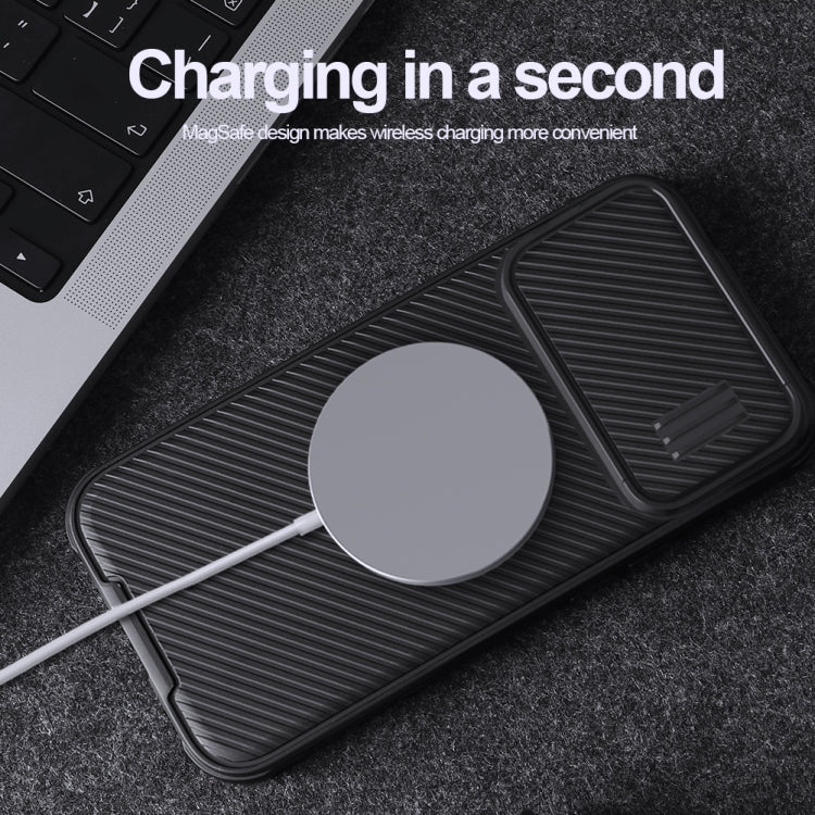 For iPhone 14 Pro Max NILLKIN CamShield S Magnetic Magsafe Case(Green) - iPhone 14 Pro Max Cases by NILLKIN | Online Shopping South Africa | PMC TechLife | Buy Now Pay Later Mobicred