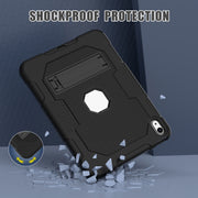 For iPad 2025 / 2022 Contrast Color Robot Silicone + PC Tablet Cas(Black)