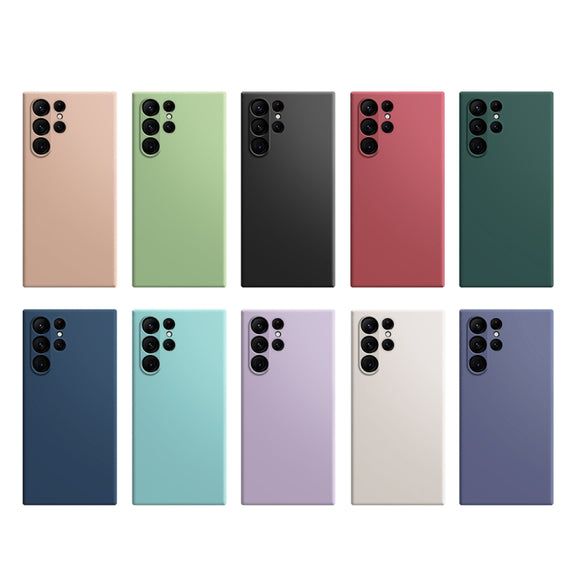 For Samsung Galaxy S23 Ultra 5G Imitation Liquid Silicone Phone Case(Dark Green)