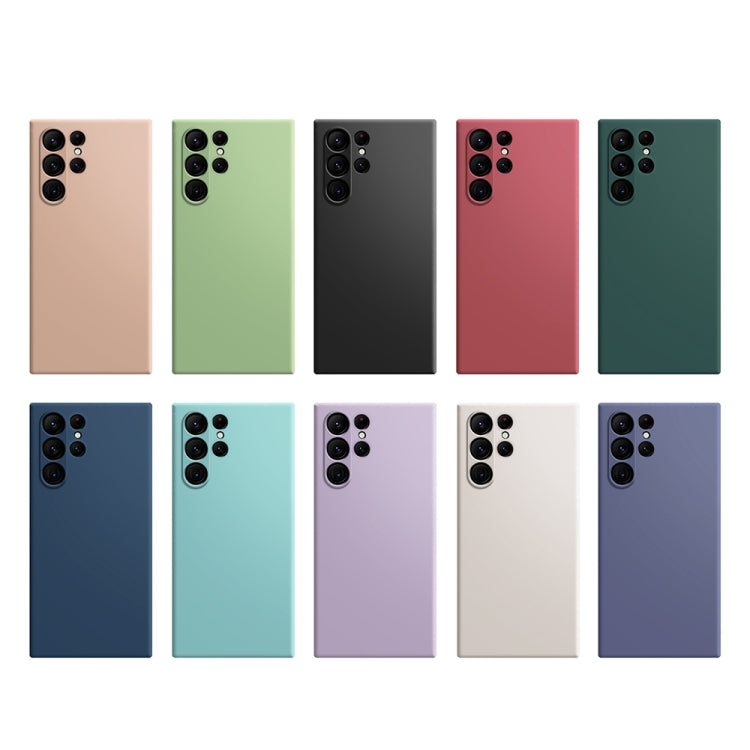 For Samsung Galaxy S23 Ultra 5G Imitation Liquid Silicone Phone Case(Dark Green)
