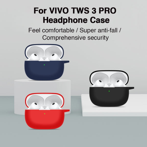 For vivo TWS 3 Pro Silicone Earphone Protective Case(Red)