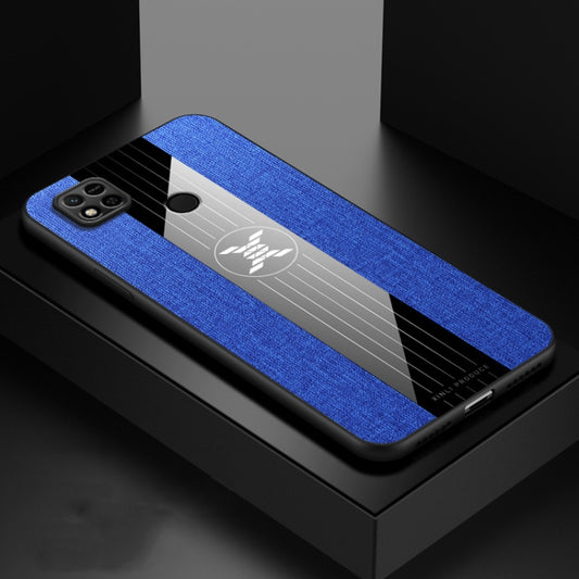 For Xiaomi Redmi 10A XINLI Stitching Cloth Textue Shockproof TPU Phone Case(Blue) - free shipping - PMC Jewellery - Order now!