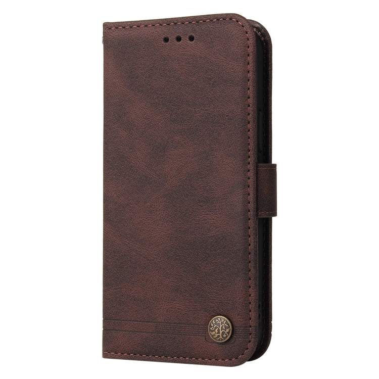 For Huawei nova Y61 Skin Feel Life Tree Metal Button Leather Phone Case(Brown) - Huawei Cases by PMC TechLife | Online Shopping South Africa | PMC TechLife | Buy Now Pay Later Mobicred