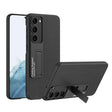 For Samsung Galaxy S23+ 5G GKK Plain Leather Shockproof Phone Case with Holder(Carbon Fiber) - Galaxy S23+ 5G Cases by GKK | Online Shopping South Africa | PMC TechLife