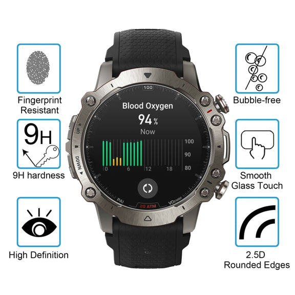 For Amazfit Falcon Smart Watch Tempered Glass Film Screen Protector