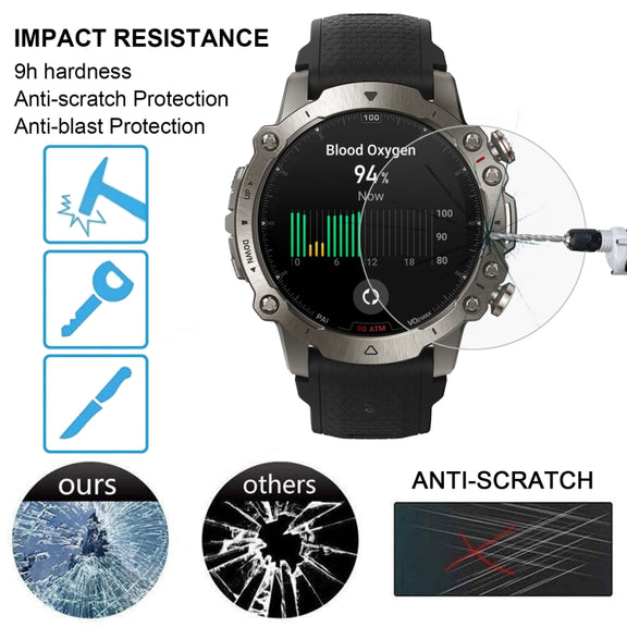 For Amazfit Falcon Smart Watch Tempered Glass Film Screen Protector