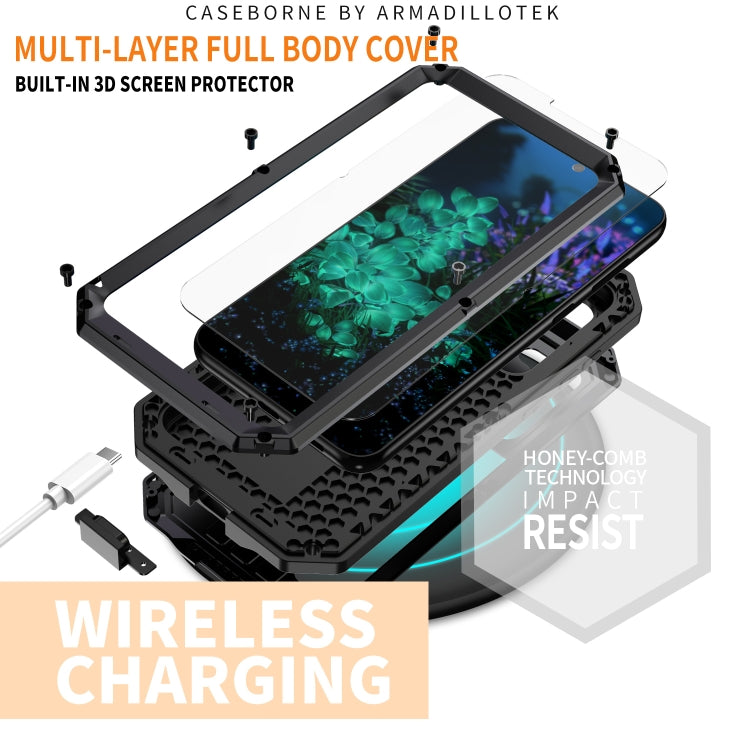 For Samsung Galaxy S23+ 5G R-JUST Sliding Camera Design Life Water-resistant Dustproof Shockproof Phone Case(Black)