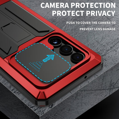 For Samsung Galaxy S23 Ultra 5G R-JUST Sliding Camera Design Life Waterproof Dustproof Shockproof Phone Case(Red) - free shipping - PMC Jewellery - Order now!