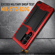 For Samsung Galaxy S23 Ultra 5G R-JUST Sliding Camera Design Life Water-resistant Dustproof Shockproof Phone Case(Red)