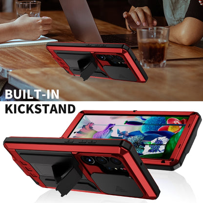 For Samsung Galaxy S23 Ultra 5G R-JUST Sliding Camera Design Life Waterproof Dustproof Shockproof Phone Case(Red) - free shipping - PMC Jewellery - Order now!