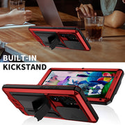 For Samsung Galaxy S23 Ultra 5G R-JUST Sliding Camera Design Life Water-resistant Dustproof Shockproof Phone Case(Red)