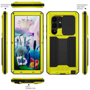 For Samsung Galaxy S23 Ultra 5G R-JUST Sliding Camera Design Life Water-resistant Dustproof Shockproof Phone Case(Yellow)