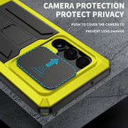 For Samsung Galaxy S23 Ultra 5G R-JUST Sliding Camera Design Life Water-resistant Dustproof Shockproof Phone Case(Yellow)