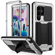 For Samsung Galaxy S23 Ultra 5G R-JUST Sliding Camera Design Life Water-resistant Dustproof Shockproof Phone Case(Silver)