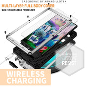 For Samsung Galaxy S23 Ultra 5G R-JUST Sliding Camera Design Life Water-resistant Dustproof Shockproof Phone Case(Silver)