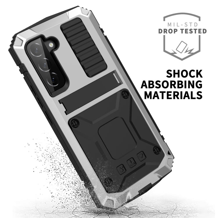 For Samsung Galaxy S23 5G R-JUST Life Water-resistant Dustproof Shockproof Phone Case(Silver)