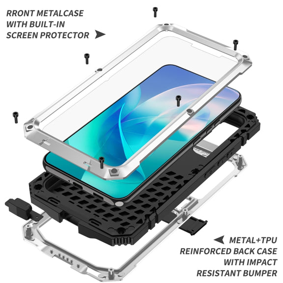 For Samsung Galaxy S23 5G R-JUST Life Water-resistant Dustproof Shockproof Phone Case(Silver)