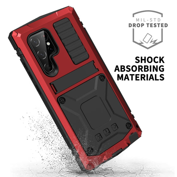For Samsung Galaxy S23 Ultra 5G R-JUST Life Water-resistant Dustproof Shockproof Phone Case(Red)