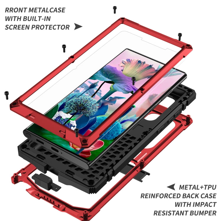 For Samsung Galaxy S23 Ultra 5G R-JUST Life Water-resistant Dustproof Shockproof Phone Case(Red)