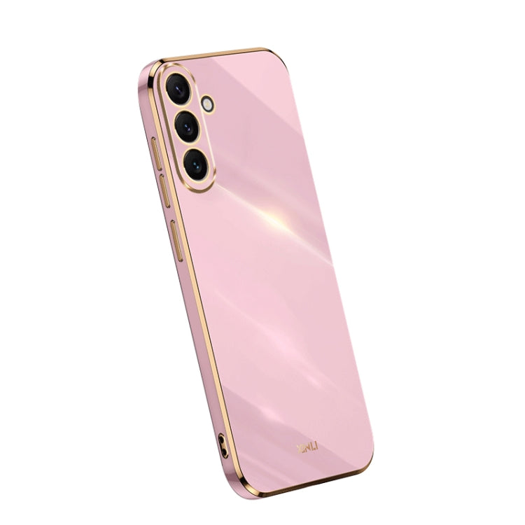 For Samsung Galaxy A54 5G XINLI Straight Edge 6D Electroplate TPU Phone Case(Cherry Purple) - free shipping - PMC TechLife - Order now!