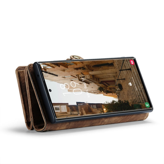 For Samsung Galaxy S23 Ultra 5G CaseMe 008 Detachable Multifunctional Leather Phone Case(Brown)