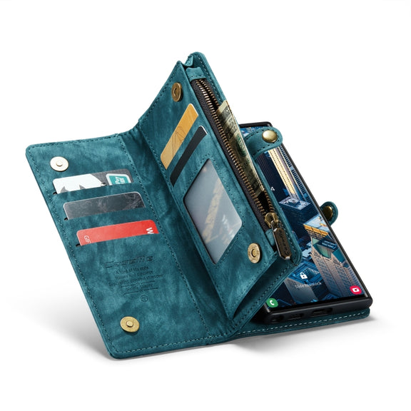 For Samsung Galaxy S23 Ultra 5G CaseMe 008 Detachable Multifunctional Leather Phone Case(Blue)