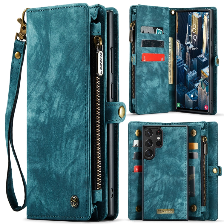 For Samsung Galaxy S23 Ultra 5G CaseMe 008 Detachable Multifunctional Leather Phone Case(Blue) - Galaxy S23 Ultra 5G Cases by CaseMe | Online Shopping South Africa | PMC TechLife | Buy Now Pay Later Mobicred