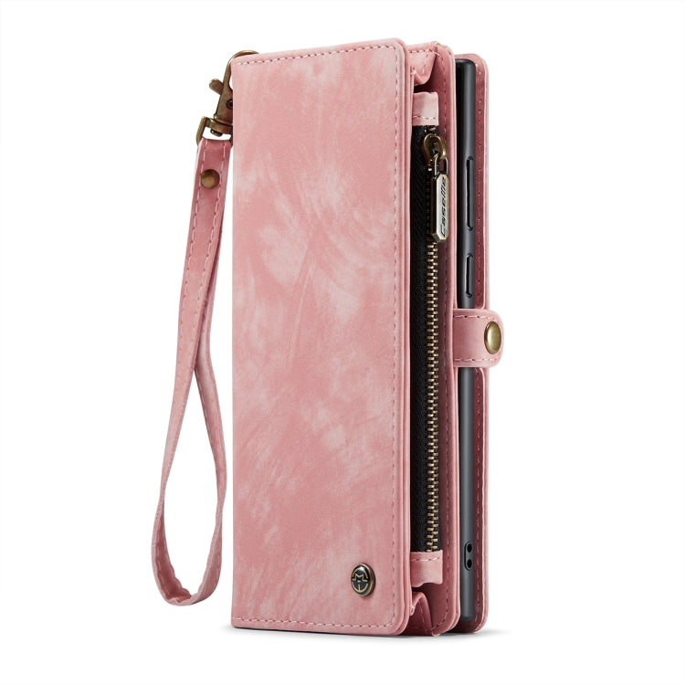 For Samsung Galaxy S23 Ultra 5G CaseMe 008 Detachable Multifunctional Leather Phone Case(Pink)