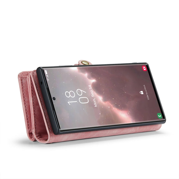 For Samsung Galaxy S23 Ultra 5G CaseMe 008 Detachable Multifunctional Leather Phone Case(Pink)