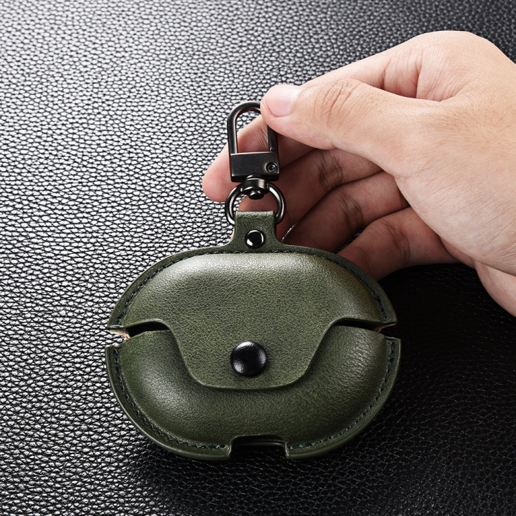 For Huawei FreeBuds Pro 2 Business Leather Earphone Protective Case with Hook(Dark Brown) - Huawei Earphone Case by PMC TechLife | Online Shopping South Africa | PMC TechLife