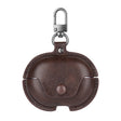 For Huawei FreeBuds Pro Business Leather Earphone Protective Case with Hook(Dark Brown) - Huawei Earphone Case by PMC TechLife | Online Shopping South Africa | PMC TechLife