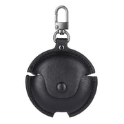 For Huawei FreeBuds 4i / 5i Business Leather Earphone Protective Case with Hook(Black)