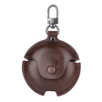 For Huawei FreeBuds 4i / 5i Business Leather Earphone Protective Case with Hook(Dark Brown) - Huawei Earphone Case by PMC TechLife | Online Shopping South Africa | PMC TechLife | Buy Now Pay Later Mobicred