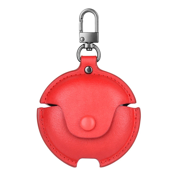 For Huawei FreeBuds 4 / 4E Business Leather Earphone Protective Case with Hook(Red)
