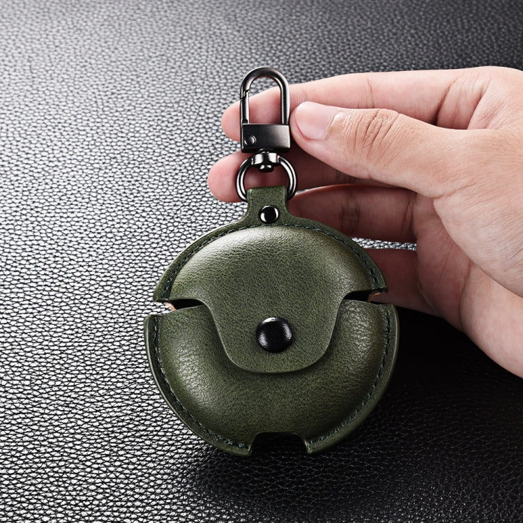 For Huawei FreeBuds 4 Business Leather Earphone Protective Case with Hook(Light Brown) - Huawei Earphone Case by PMC TechLife | Online Shopping South Africa | PMC TechLife