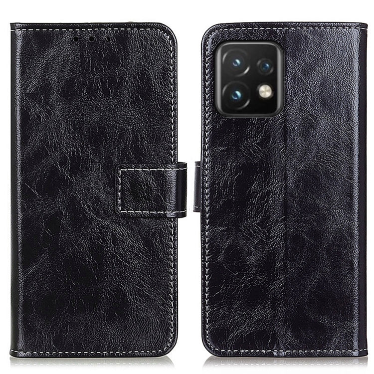 For Motorola Moto Edge 40 Pro 5G / X40 / X40 Pro Retro Crazy Horse Texture Leather Phone Case(Black) - free shipping - PMC TechLife - Order now!