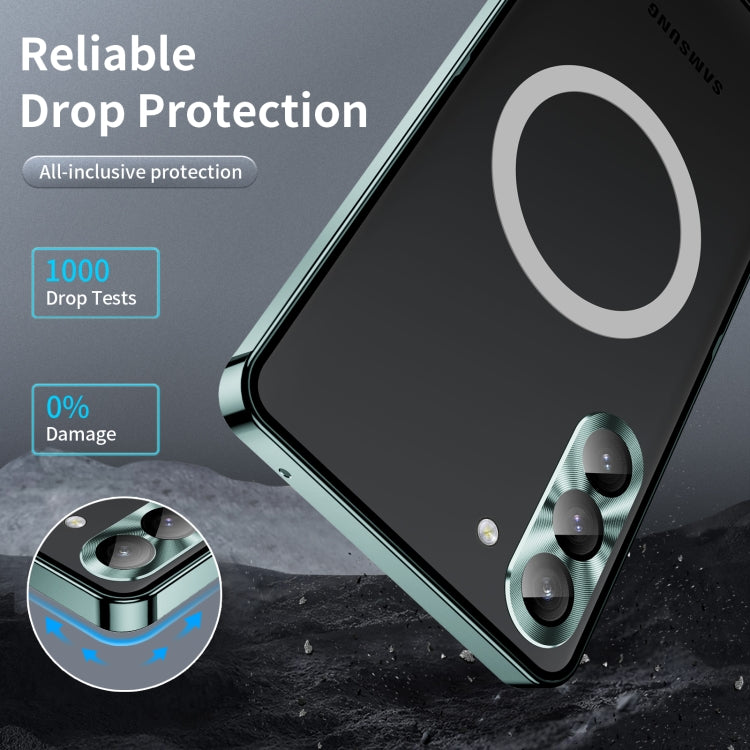 For Samsung Galaxy S23 5G MagSafe Magnetic Frosted Metal Phone Case(Green) - Galaxy S23 5G Cases by PMC TechLife | Online Shopping South Africa | PMC TechLife