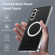 For Samsung Galaxy S23+ 5G MagSafe Magnetic Frosted Metal Phone Case(Silver)