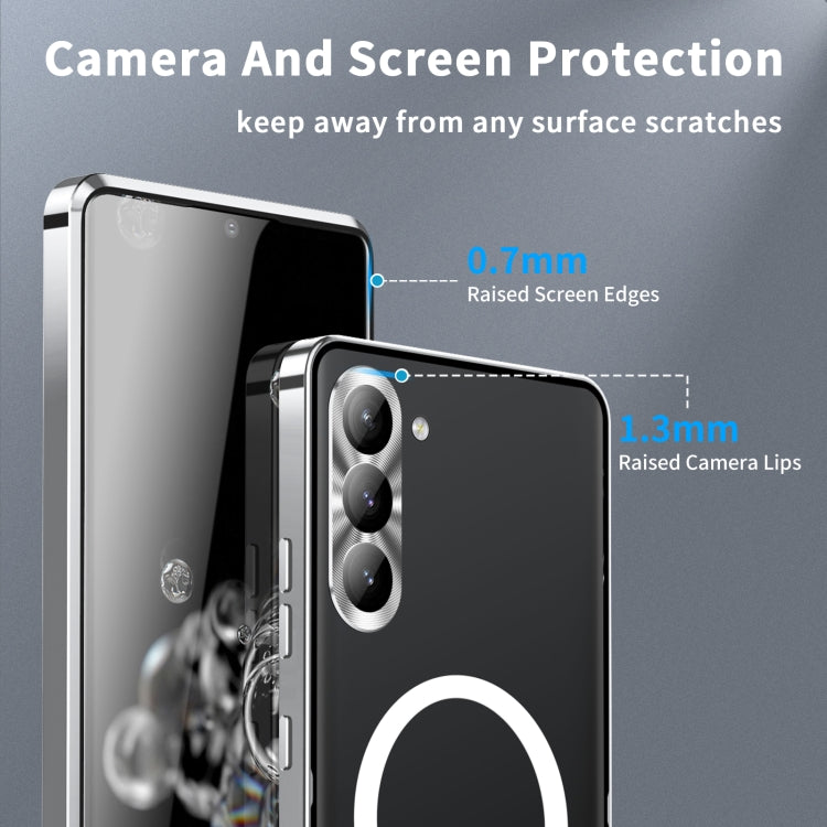 For Samsung Galaxy S23+ 5G MagSafe Magnetic Frosted Metal Phone Case(Silver)