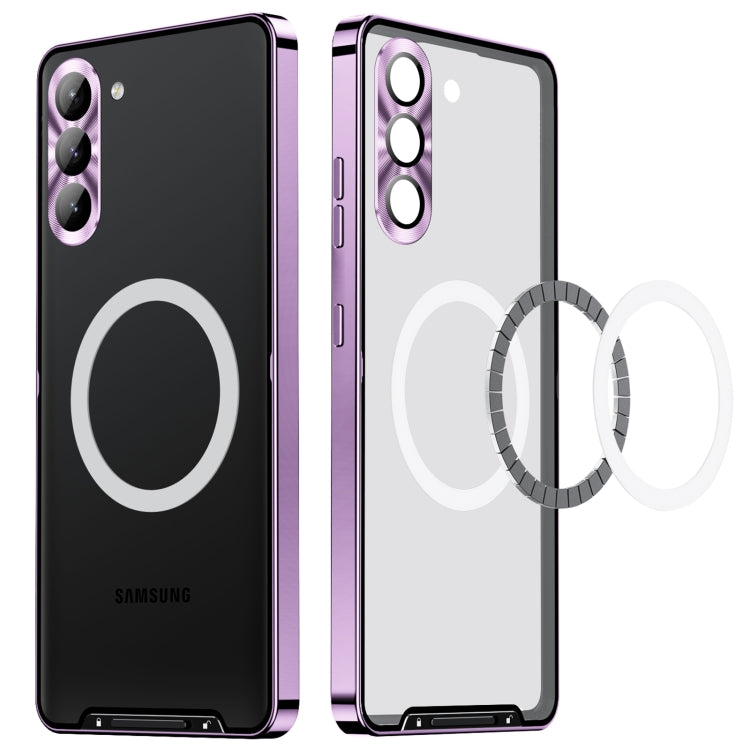 For Samsung Galaxy S23+ 5G MagSafe Magnetic Frosted Metal Phone Case(Purple) - Galaxy S23+ 5G Cases by PMC TechLife | Online Shopping South Africa | PMC TechLife