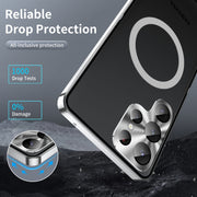 For Samsung Galaxy S23 Ultra 5G MagSafe Magnetic Frosted Metal Phone Case(Silver)