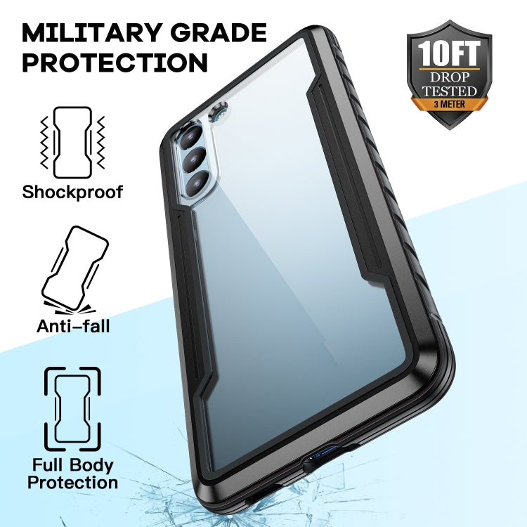 For Samsung Galaxy S22 5G iPAKY Thunder Series Aluminum Frame + TPU Bumper + Clear PC Shockproof Phone Case(Rose Gold) - Galaxy S22 5G Cases by iPAKY | Online Shopping South Africa | PMC TechLife | Buy Now Pay Later Mobicred